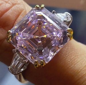 6ct Pink and Clear Sapphire Crystals I Color VVS2 Clarity
